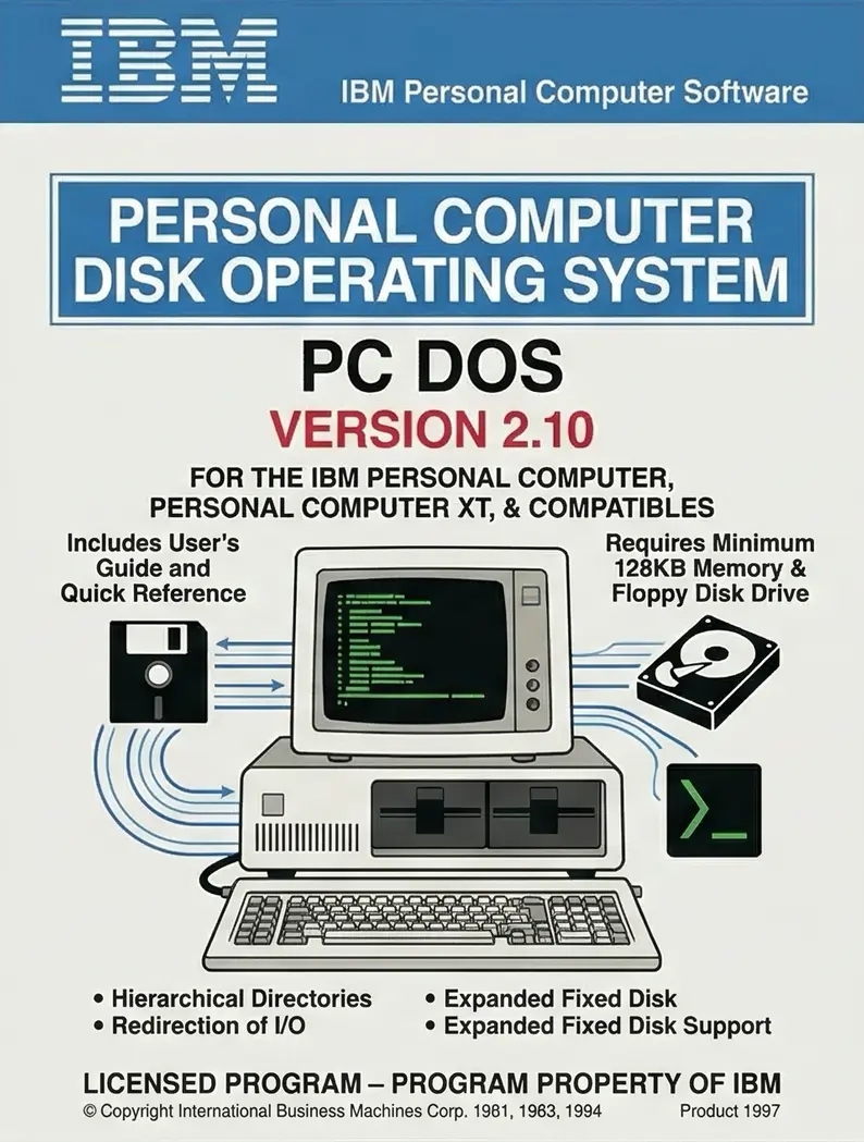 Скачать
IBM PC DOS 2.10