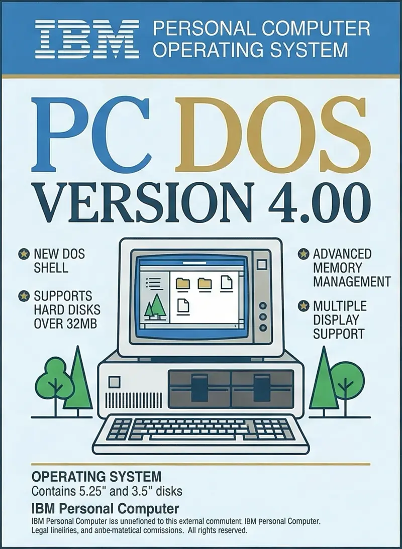 Скачать
IBM PC DOS 4.00