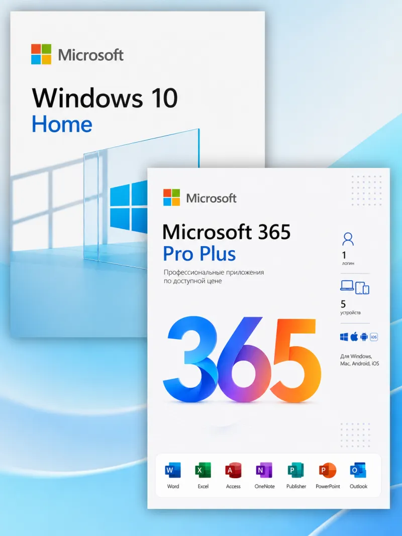 Купить Windows 10 Home + Microsoft 365 Professional Plus