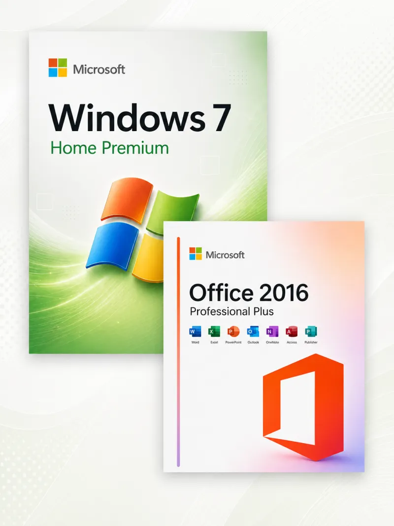 Купить Windows 7 Home Premium (Домашняя расширенная) + Microsoft Office 2016 Professional Plus